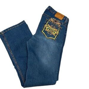 Coogi Australian authentic embroidered bootcut jeans